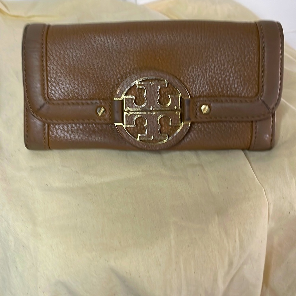 Leather Tory Burch wallet  brownish blush